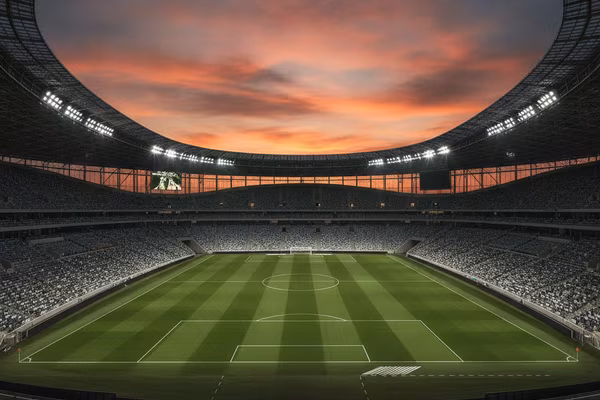Stadium at dusk